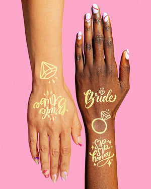 Sippin’ Pretty Tats -  30 foil temporary tattoos