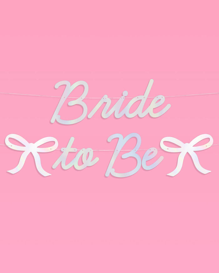 Tying The Knot Banner - iridescent foil banner