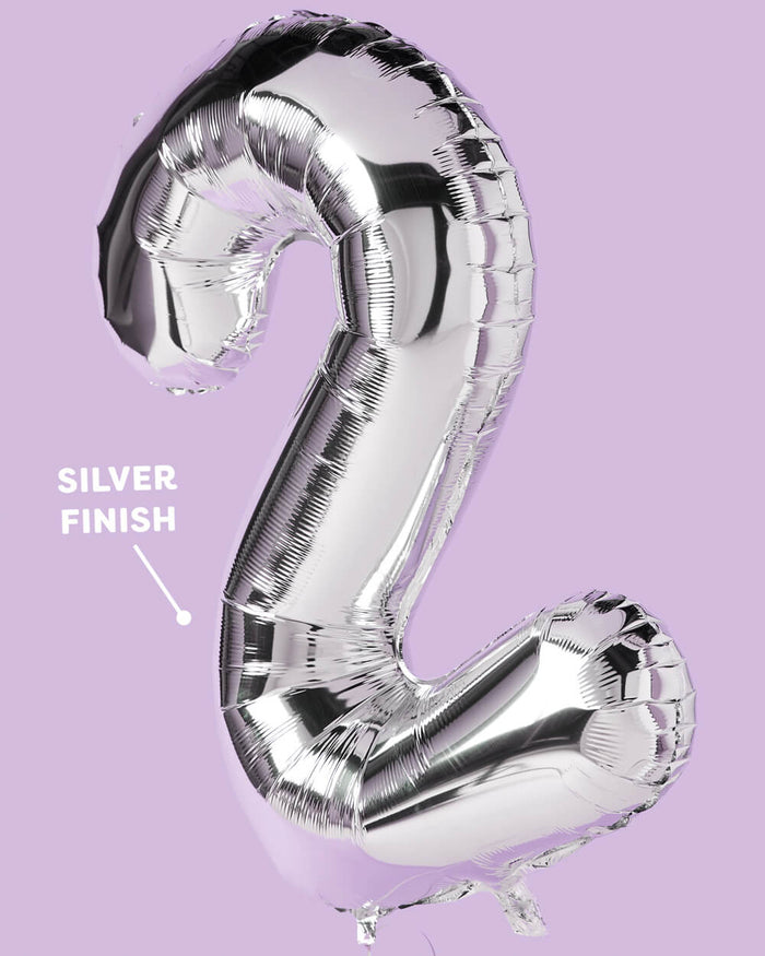 NYE 🪩 Balloons - 40" silver foil balloons