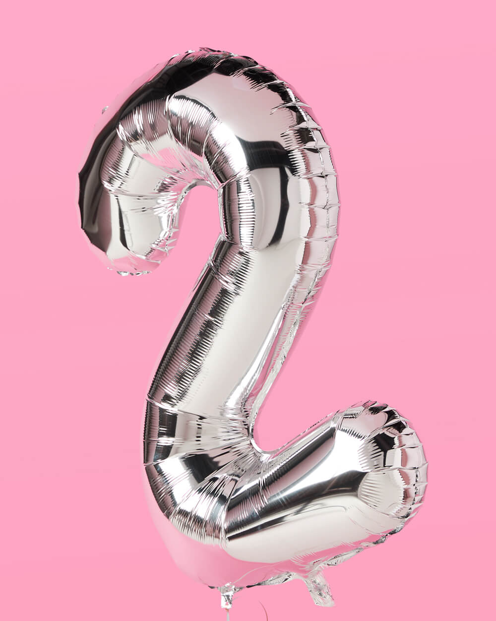 25 Number Balloons - 40" silver foil balloons