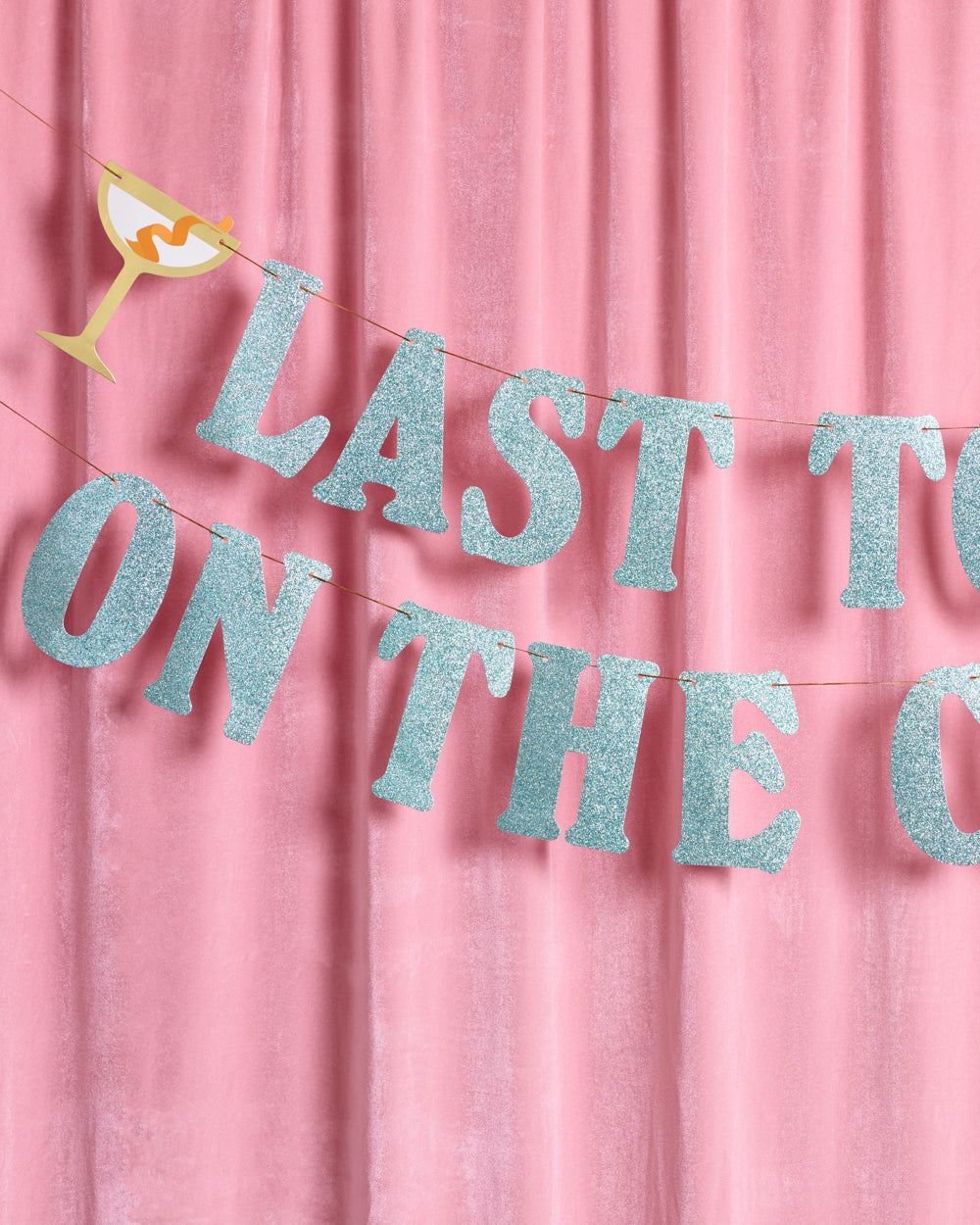 Last Toast Banner - blue glitter banner