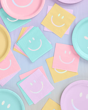 Smiley Napkin - 24 foil napkins