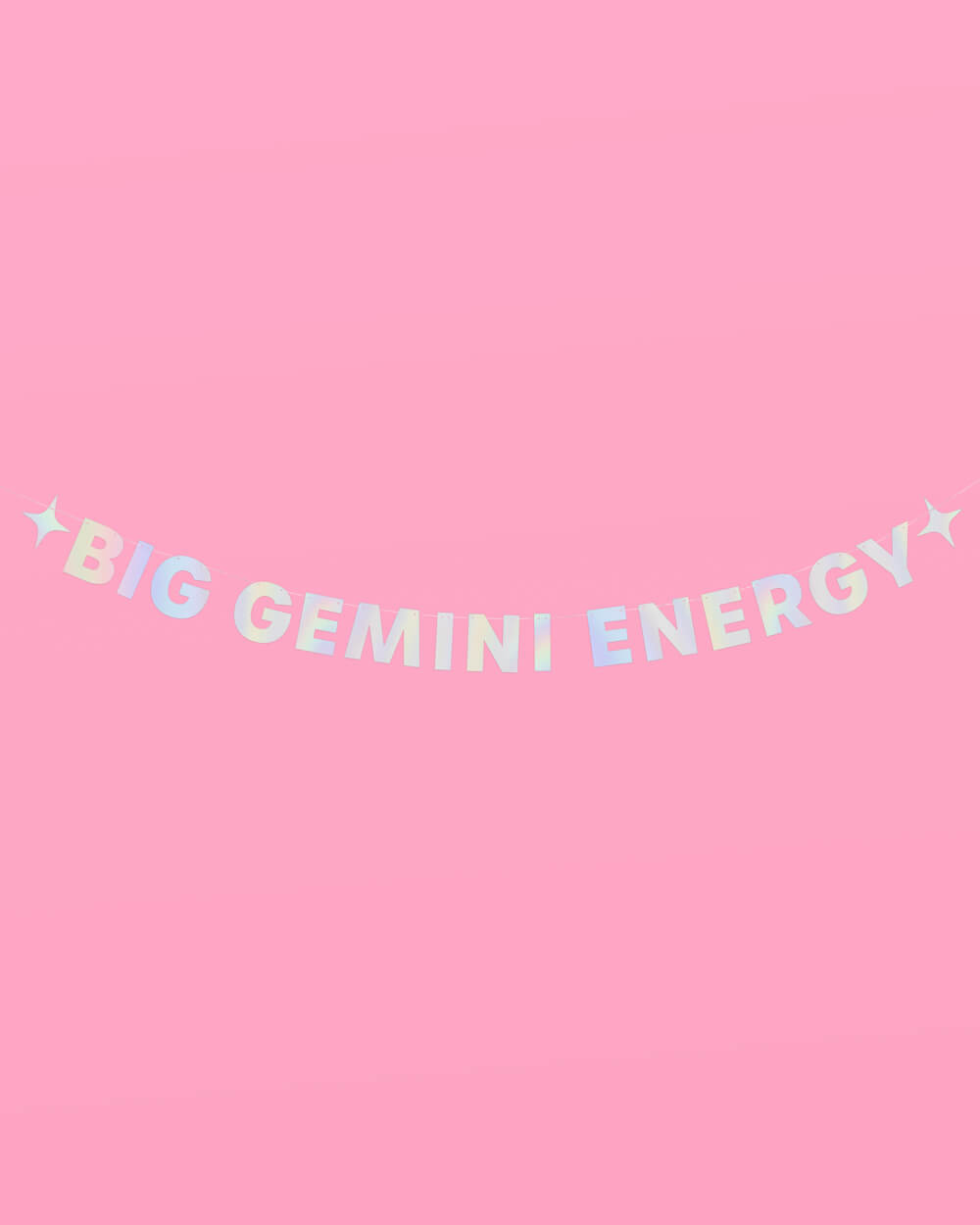 Big Gemini Energy Banner - iridescent foil banner