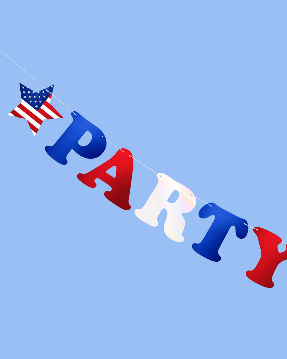 Party In The USA Banner - iridescent foil banner