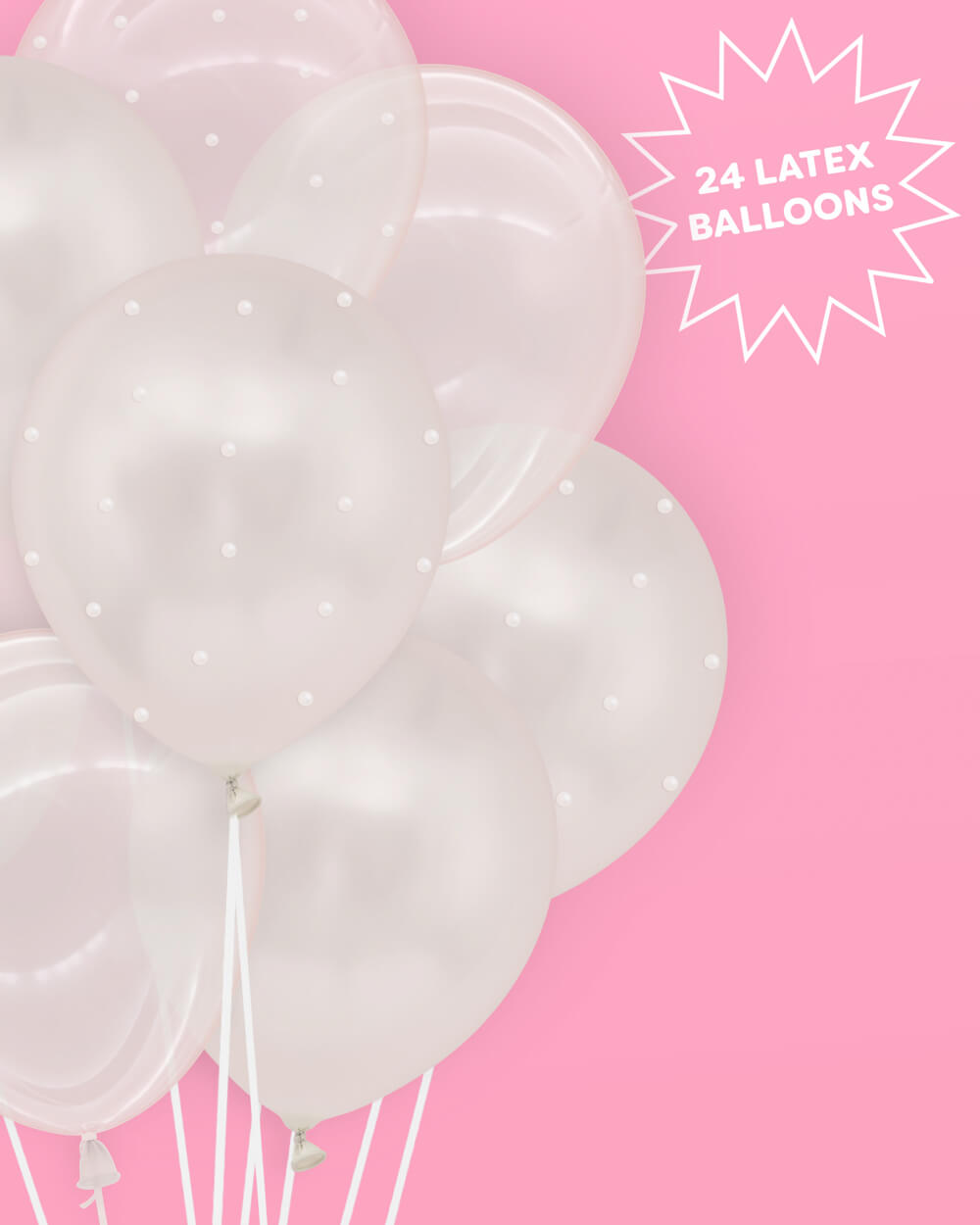 Pearlfect Balloons - 24 latex balloons