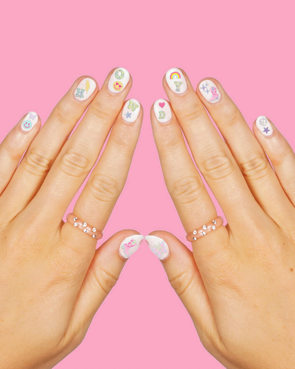 Preppy Nail Stickers - 496 adhesive nail stickers