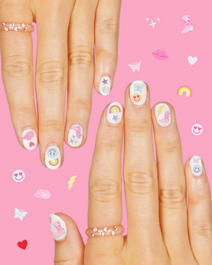 Preppy Nail Stickers - 496 adhesive nail stickers