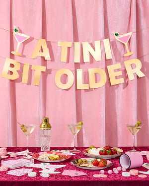 Tini Bit Older Banner - gold foil banner