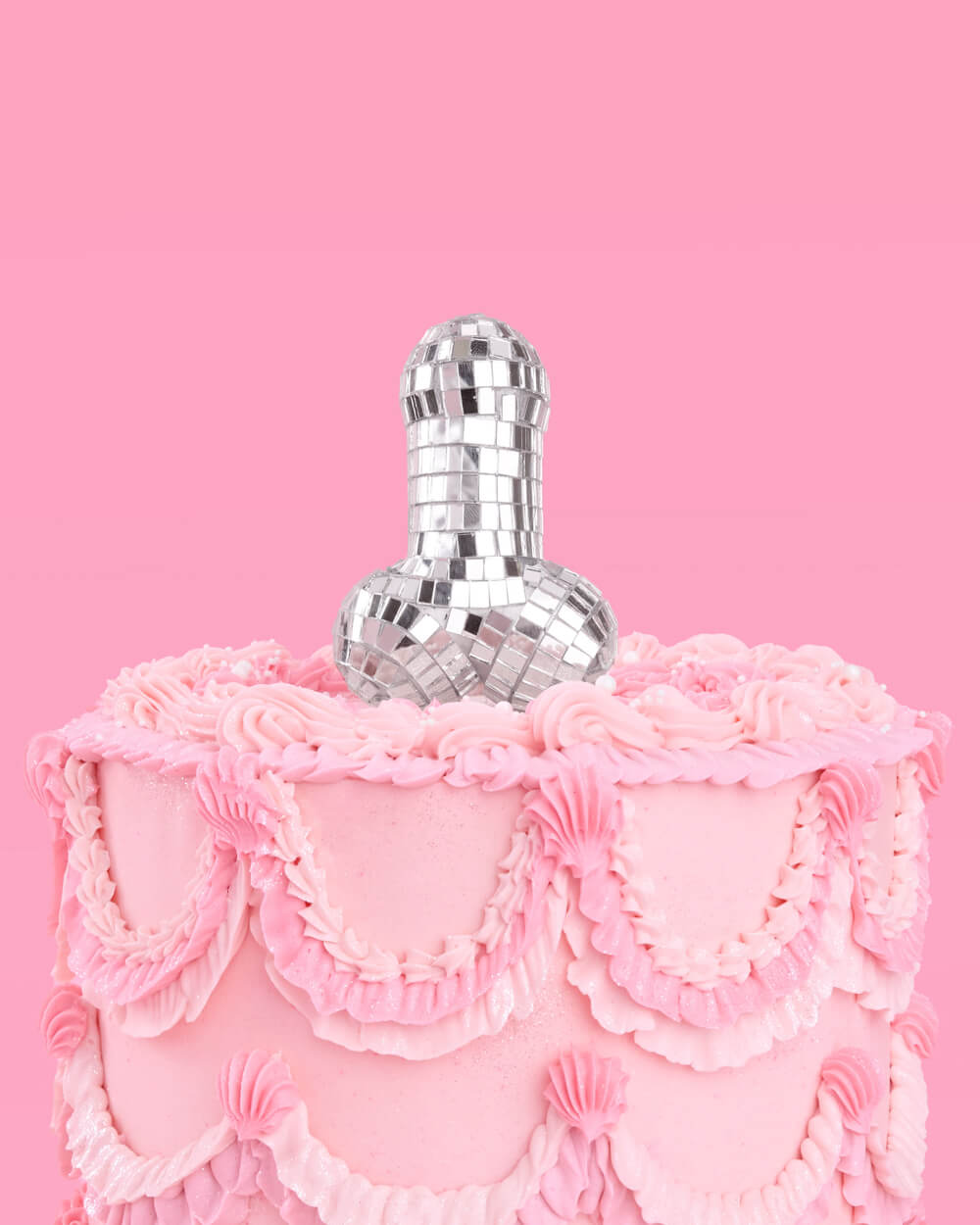 Penis Disco Topper Set - 3 mirrored cake toppers