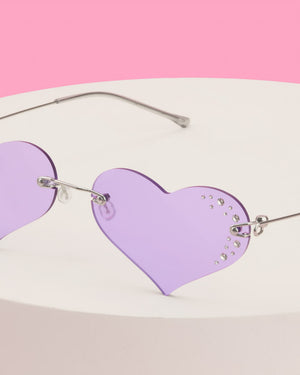 Good Idea Sunnies - rhinestone heart sunglasses