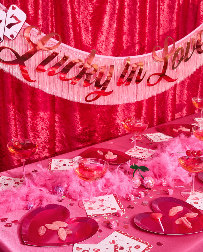 Lucky in Love Banner - two piece banner