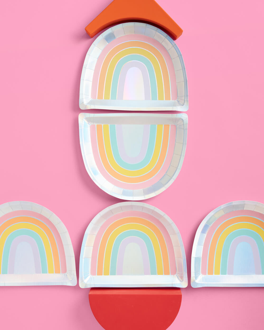 Rainbow Plates - 25 paper plates