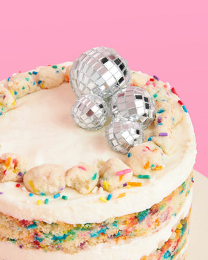 It's Disco, Baby! Topper - 4 disco ball cake toppers