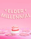 Elder Millennial Banner - pink glitter banner