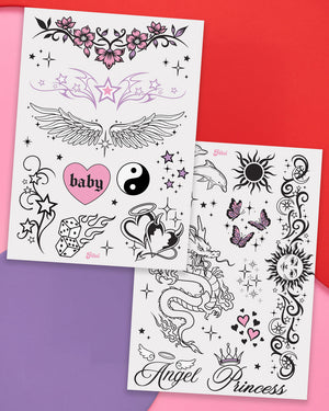 No Scrub Tats - 56 temporary tattoos