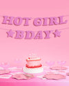 Hot Girl Bday Banner - purple glitter banner