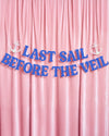 Last Sail Before the Veil Banner - blue glitter + iridescent banner