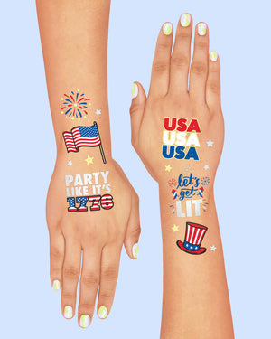 Let's Get Lit Tats - 30 foil temporary tattoos