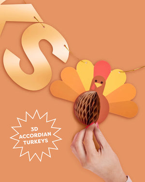 It's Giving Thanks Banner - 3D paper banner