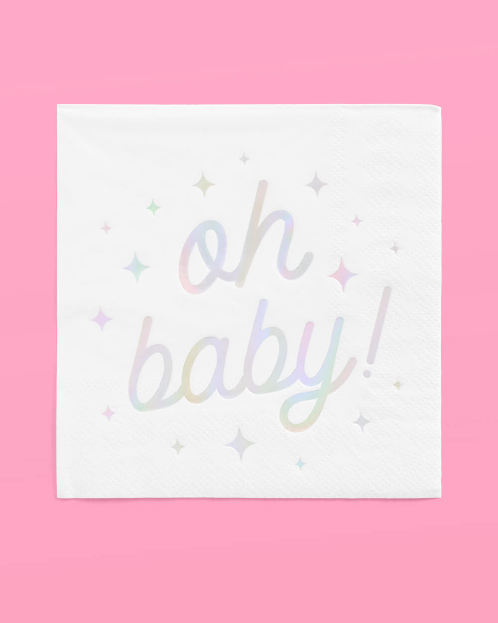 Oh Baby Napkins - 50 white napkins