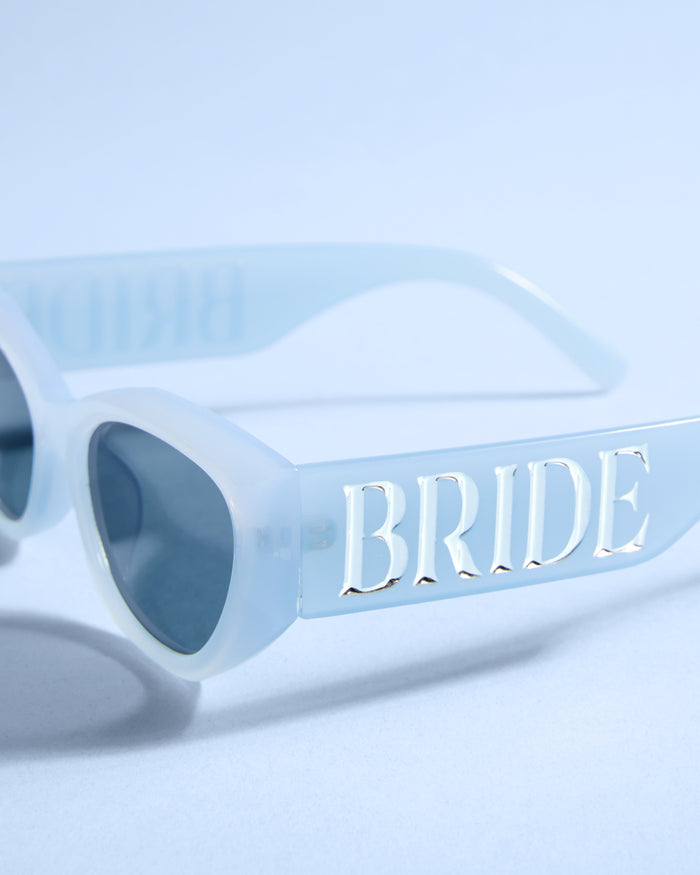 Something Blue Sunnies - bride embossed sunglasses