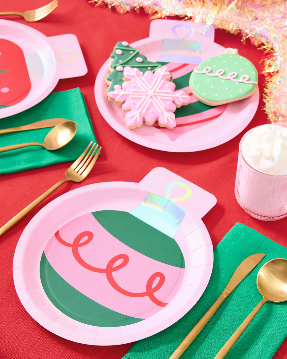 Christmas Ornament Plates - 24 paper plates