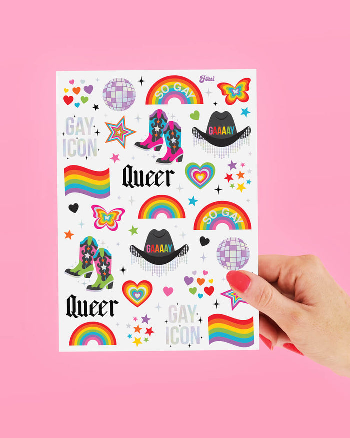 Gay Icon Tats - 52 temporary tattoos