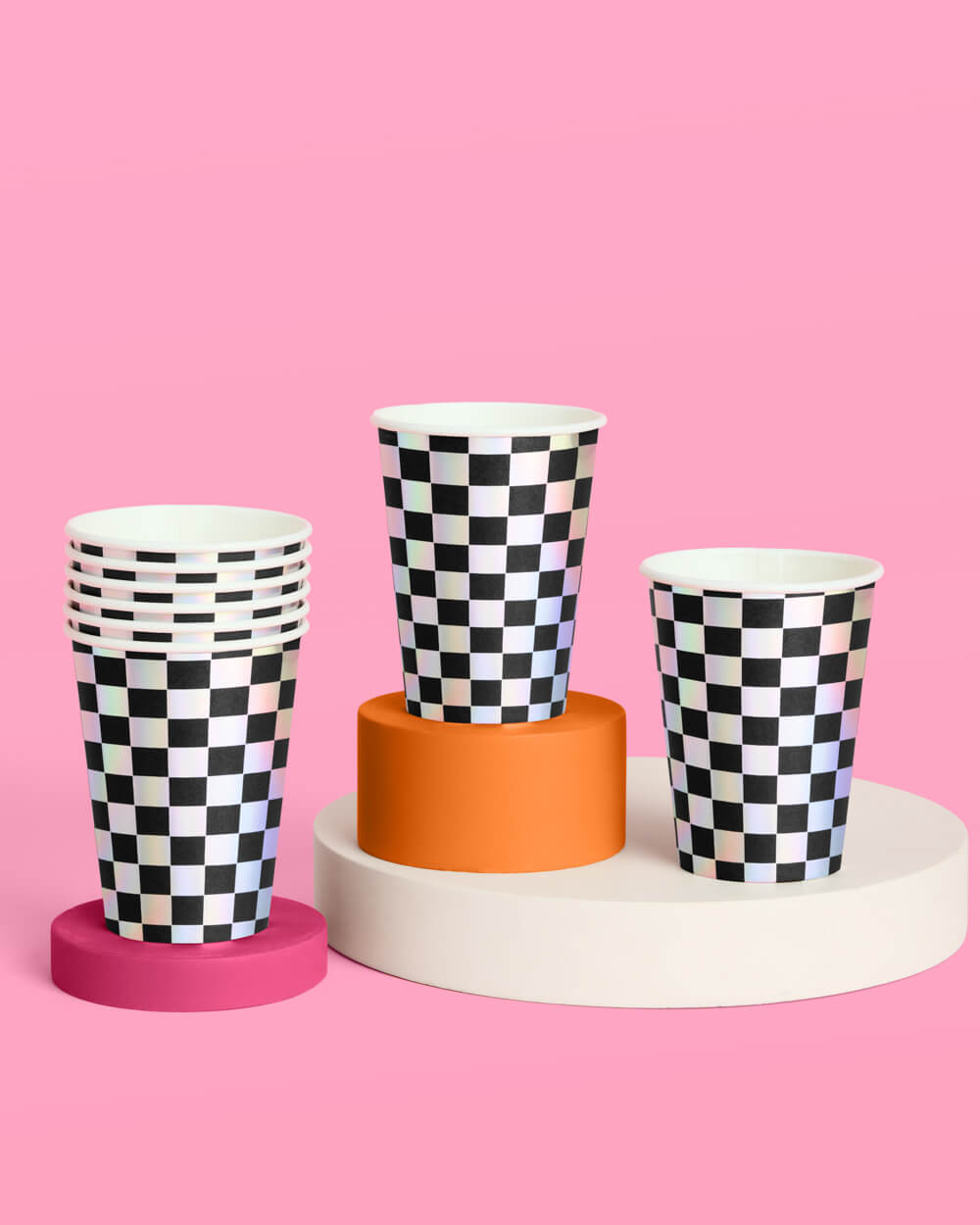 Checked Out Cups - 50 iridescent 12oz cups