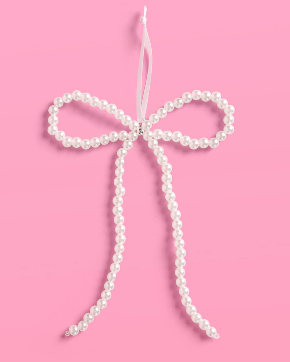 Pearl Bow Ornament Set - 6 pearl bows