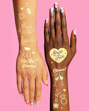 Sippin’ Pretty Tats -  30 foil temporary tattoos