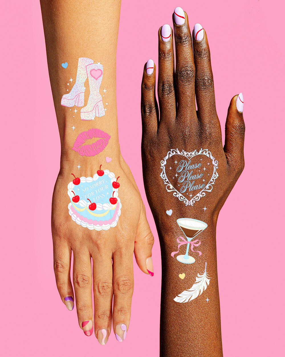 Short & Sweet Tats - 54 temporary tattoos