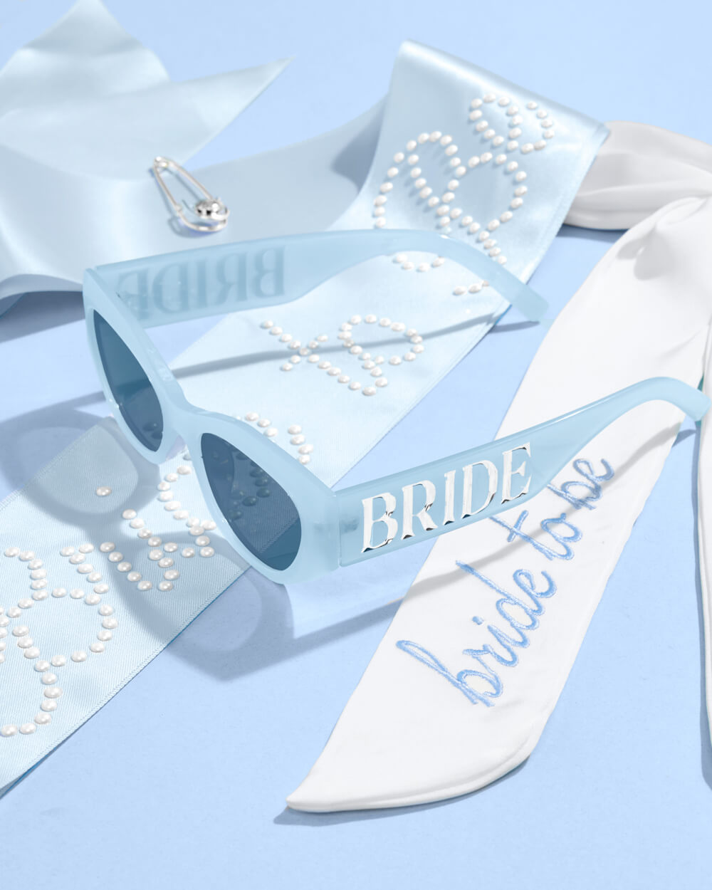 Something Blue Pack - hair bow, sunglasses + sash