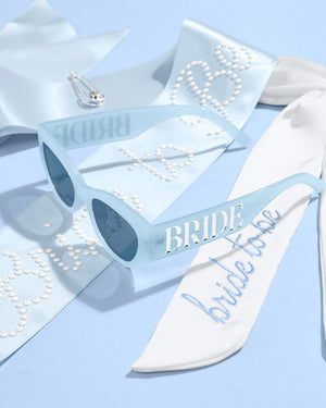 Something Blue Pack - hair bow, sunglasses + sash