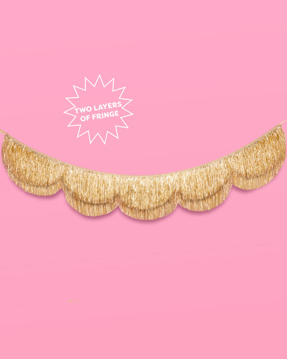 Stay Golden Fringe - scalloped banner