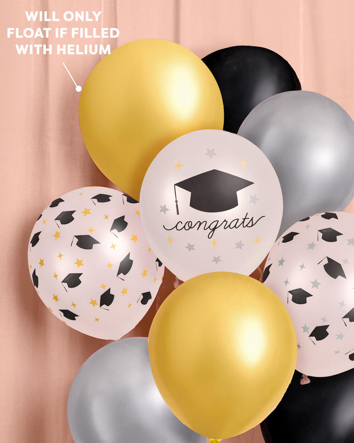 Congrats Grad Balloon Pack - 24 latex balloons