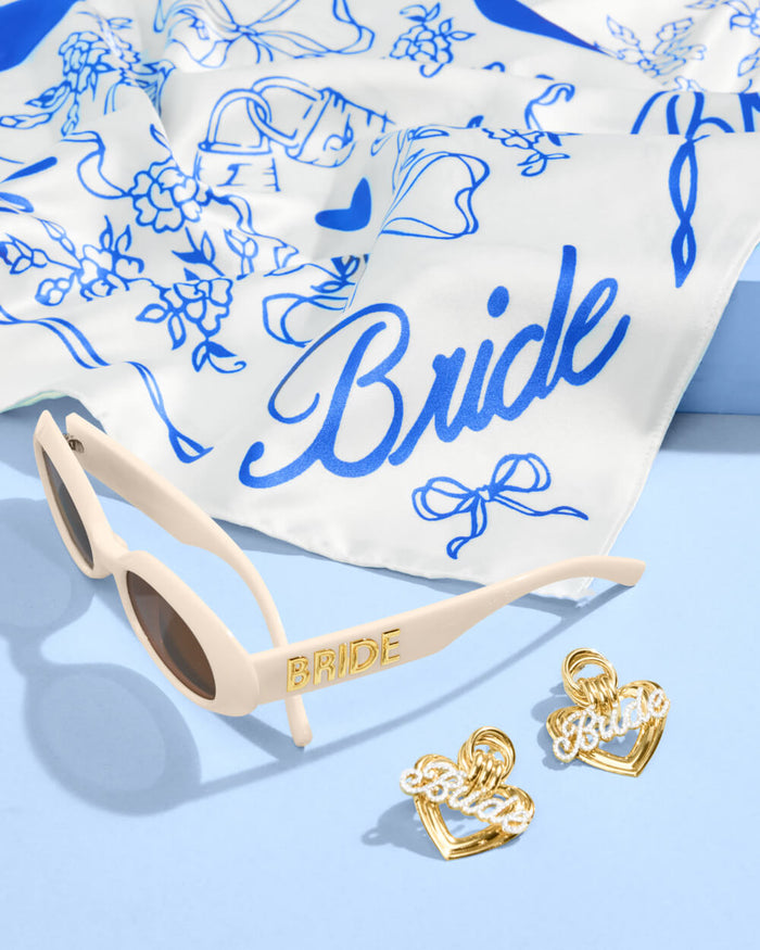 Trendy Bride Pack - head scarf, sunglasses + earrings