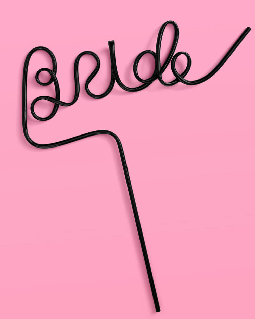 Bride or Die Straw - XL black Bride straw