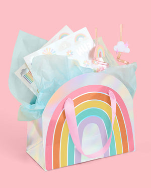 Rainbow Gift Bags - 10 iridescent + rainbow bags