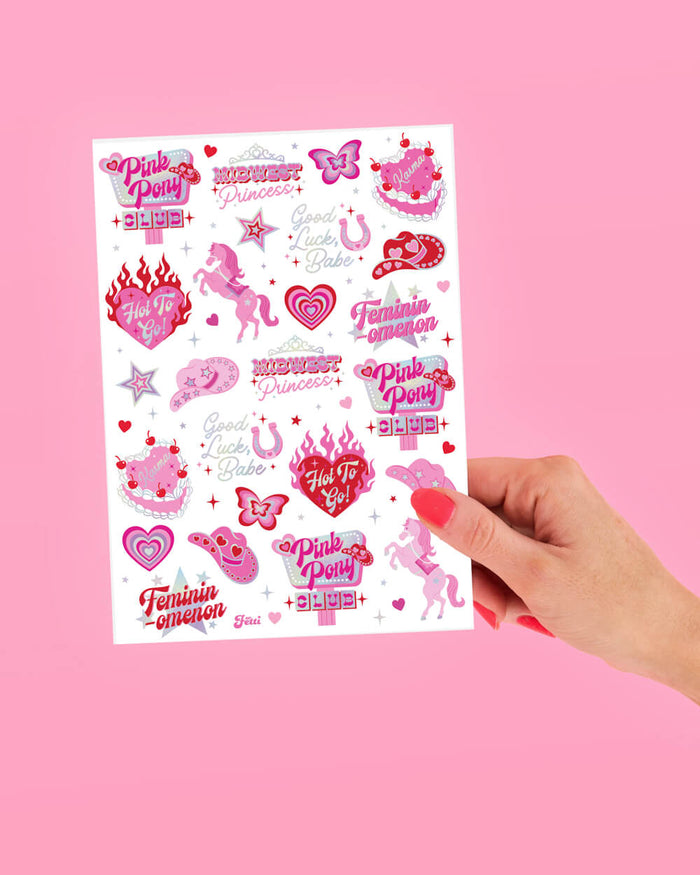 Pink Pony Club Tats - 54 temporary tattoos