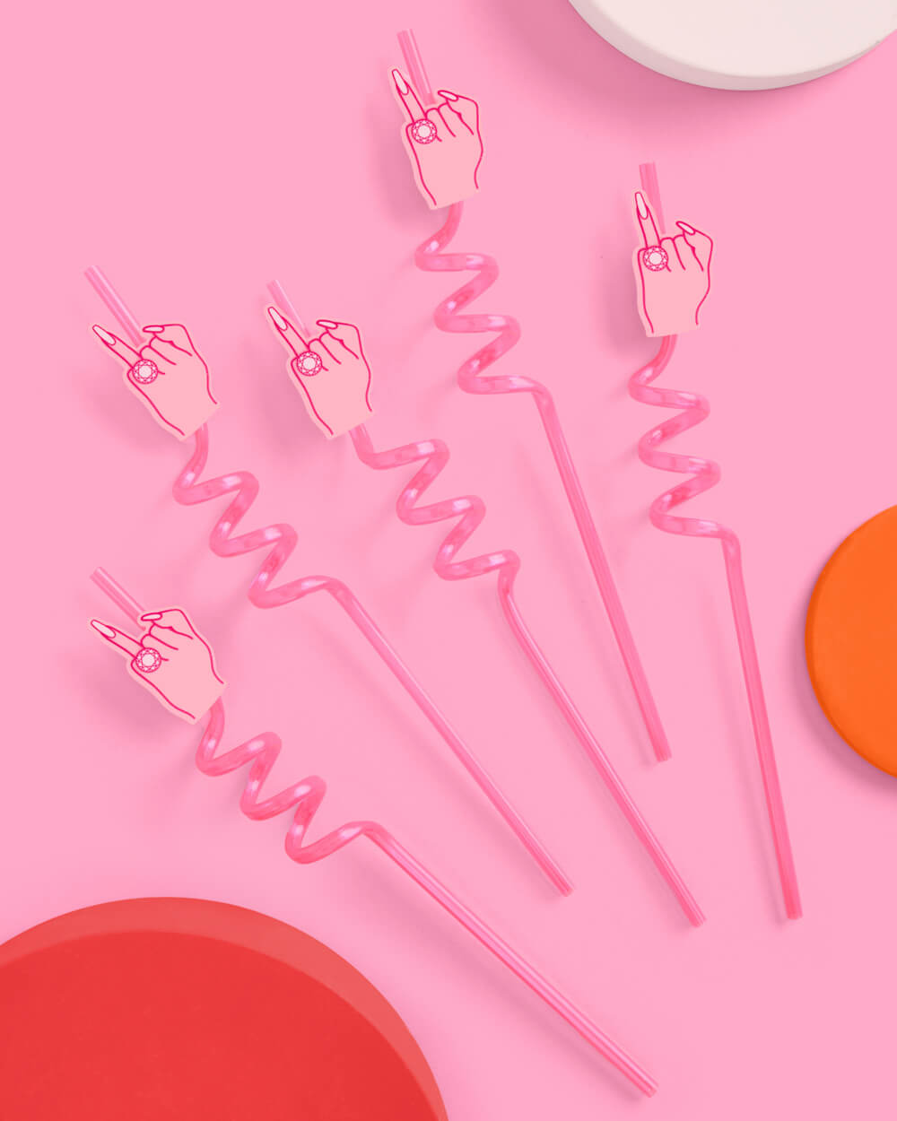 Bling Ring Straws - 12 reusable straws