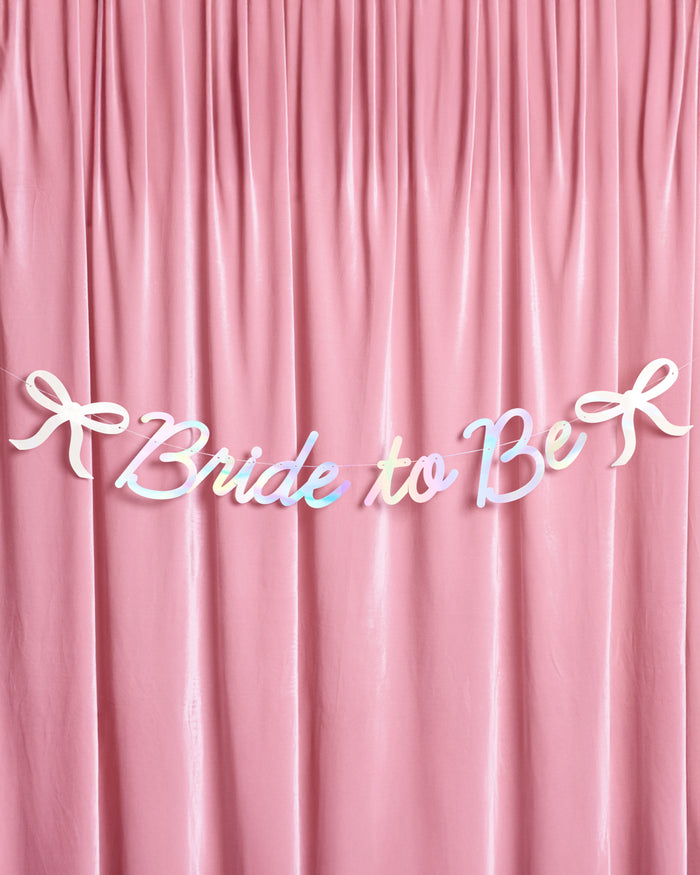 Tying The Knot Banner - iridescent foil banner