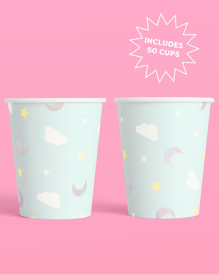 Over the Moon Cups - 50 paper cups