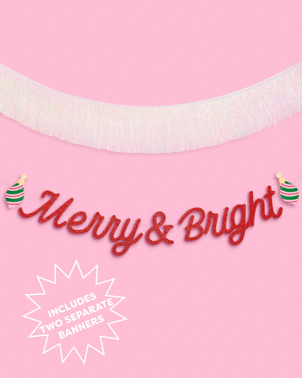 Merry & Bright Banner - two piece banner