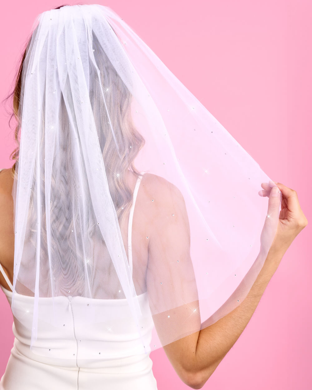 That Bride Veil - white rhinestone veil