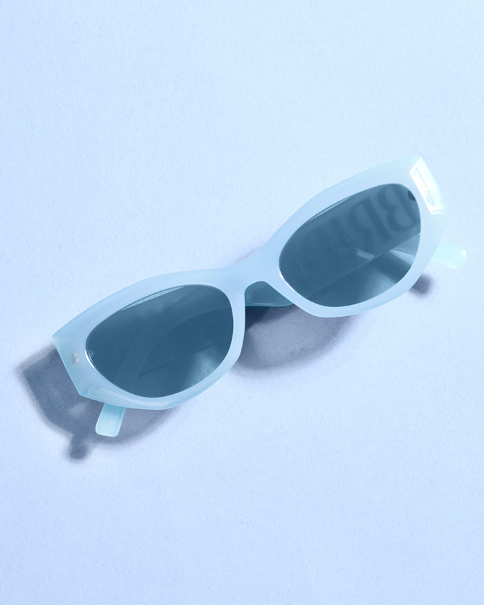 Something Blue Sunnies - bride embossed sunglasses