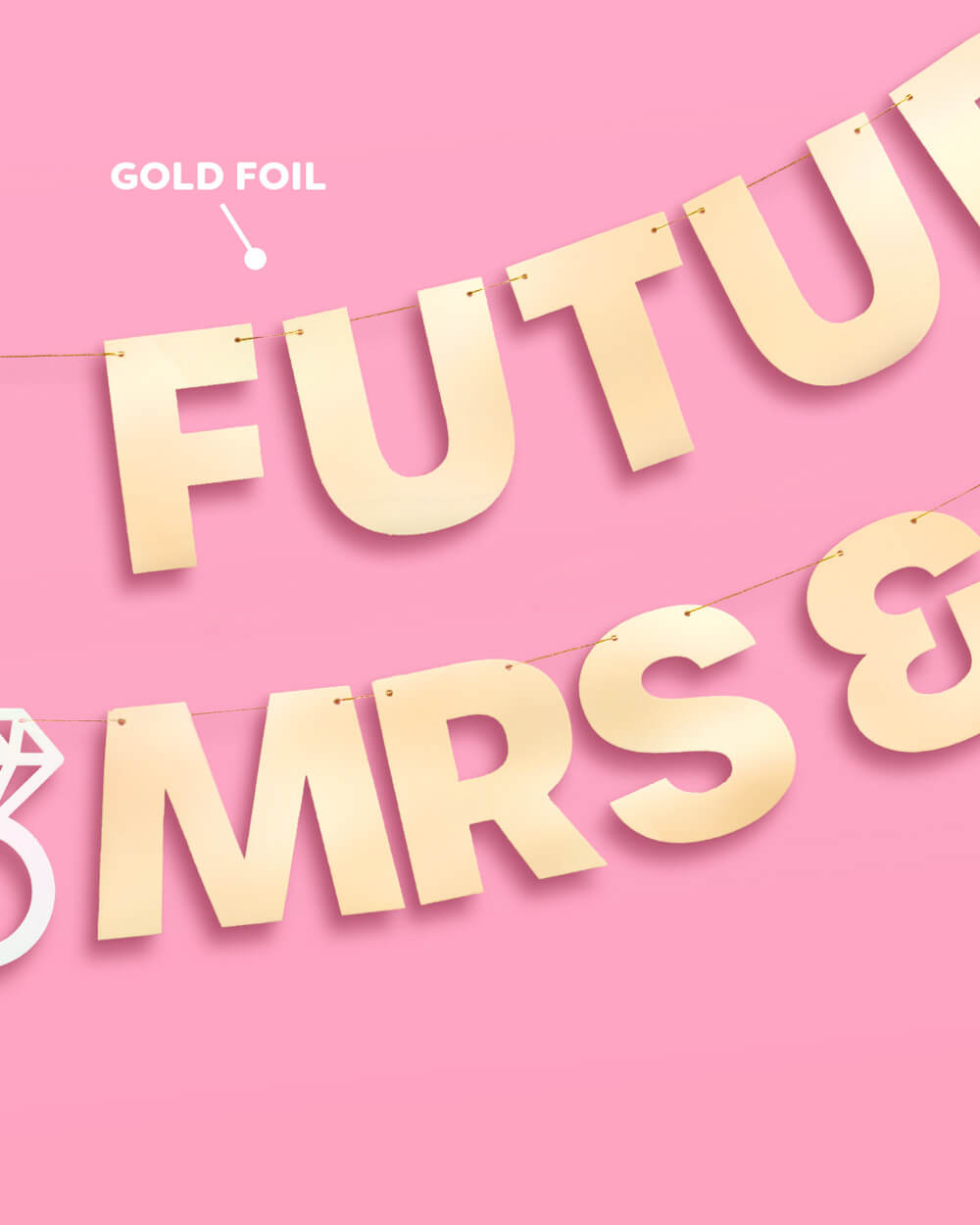 Future Mrs & Mrs Banner - 3D paper banner