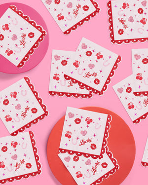 Lucky in Love Napkins - 25 paper napkins