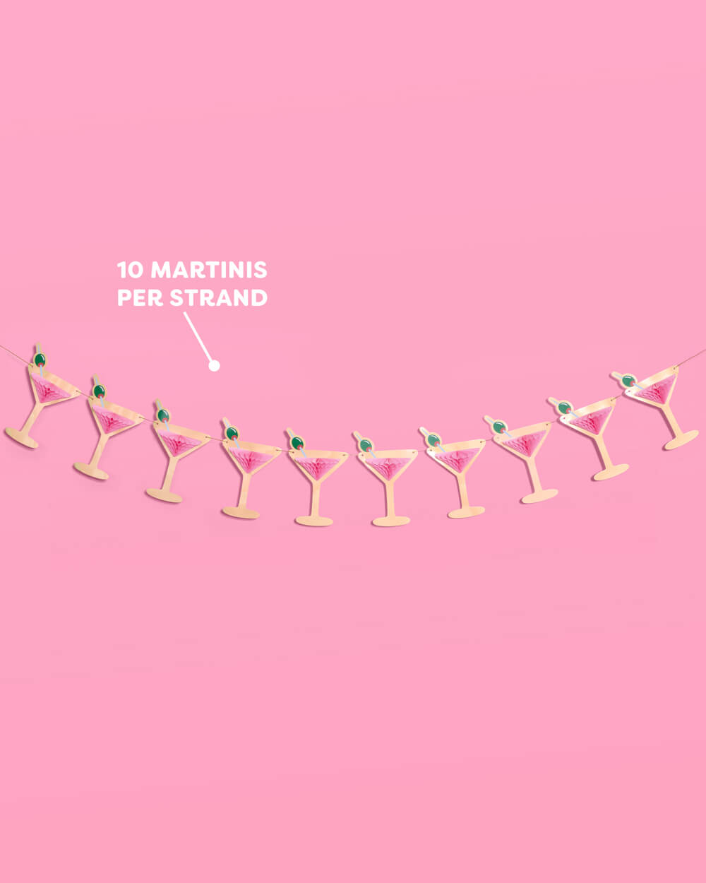 Martini Banner - 3D paper banner