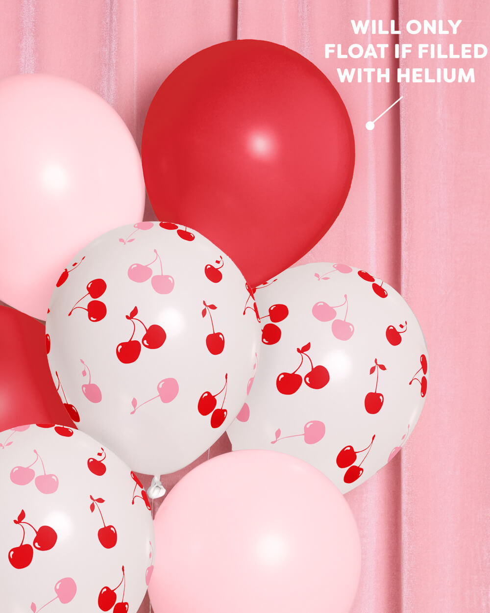 Cherry Balloon Pack - 24 latex balloons