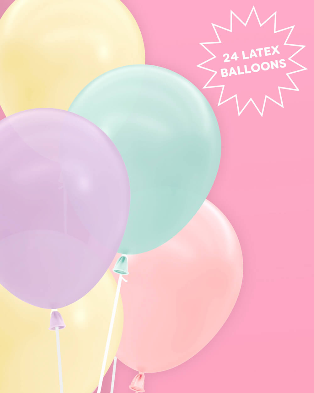 Pastel Balloon Pack - 24 matte balloons